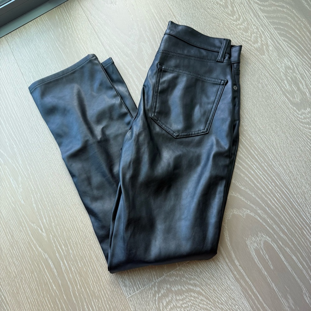 GAP Vintage Slim High Rise “Leather” Pants, 26